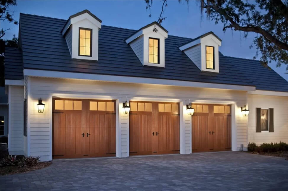 exterior of a house with a 3-car garage