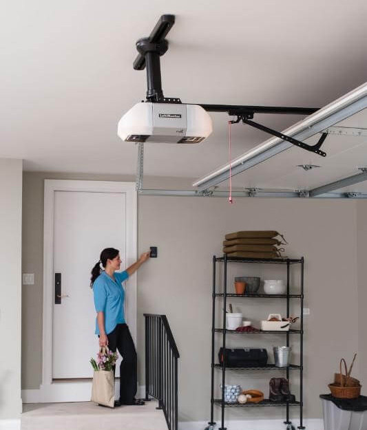 woman in garage